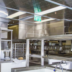 Stainless Steel Equipment and Food Processing Surfaces cleaned using food-safe surface disinfectants.