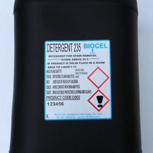 Biocel's Detergent 235 is a highly concentrated liquid degreaser.