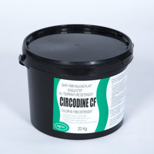 Circodine CF is a highly effective milk soil and residue remover.
