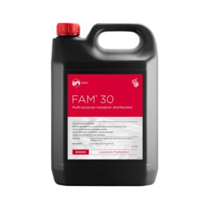 5LT Container of Farm Disinfectant FAM 30 a Multi-purpose Iodophor Disinfectant.